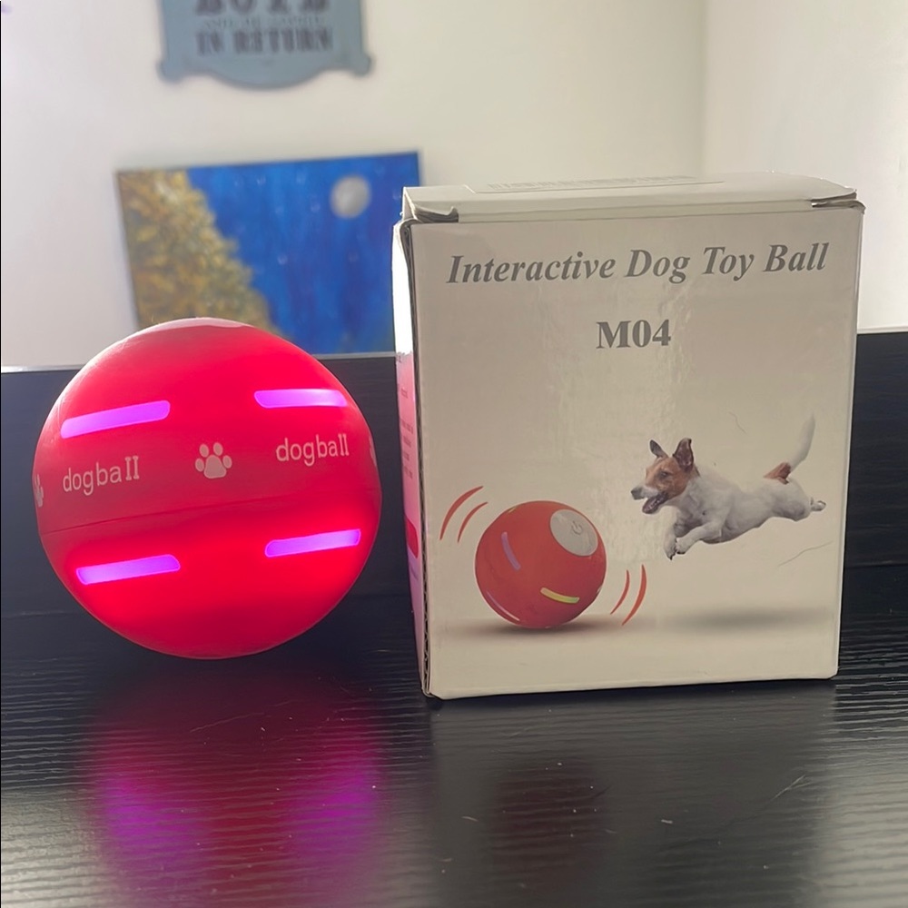 Dogball II Interactive Dog Toy Ball - Red